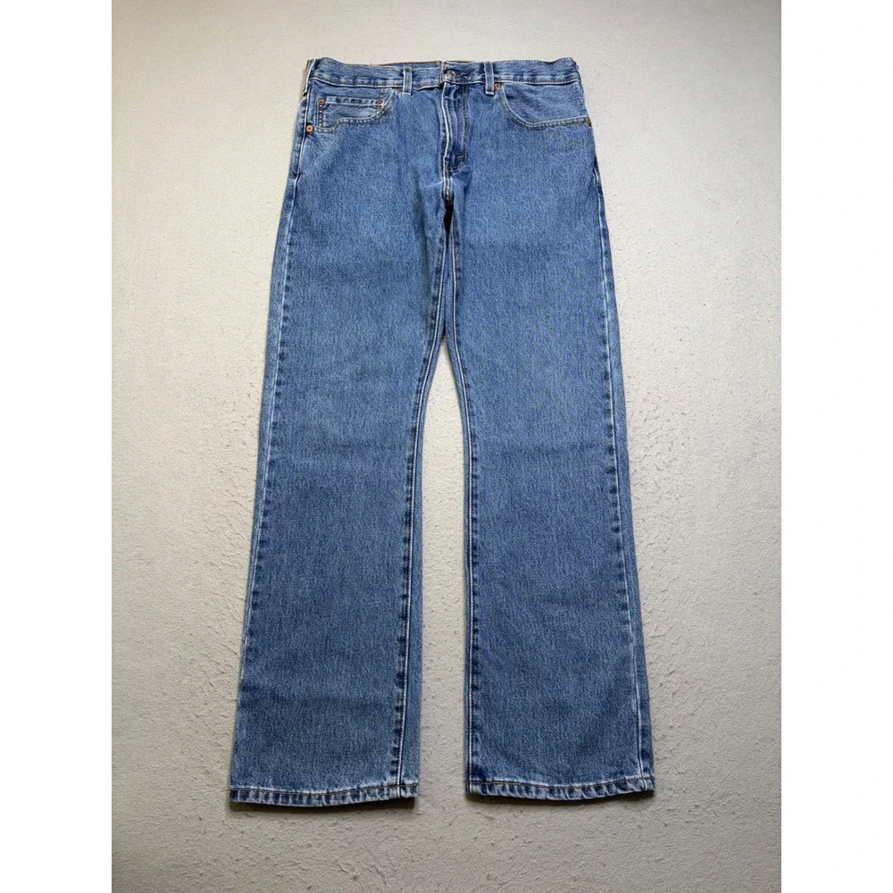 Levi's 517 Jeans Mens 34x32 Blue Bootcut Medium Wash Denim Pants Y2K